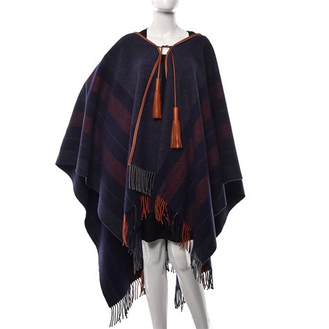 hermes wool poncho